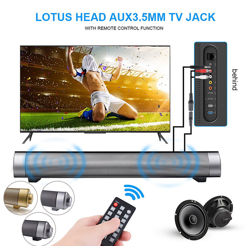 Sound Bar Wireless Subwoof Enhanced TV Remote Control Soundbar Card Plugging Bluetooth Speaker