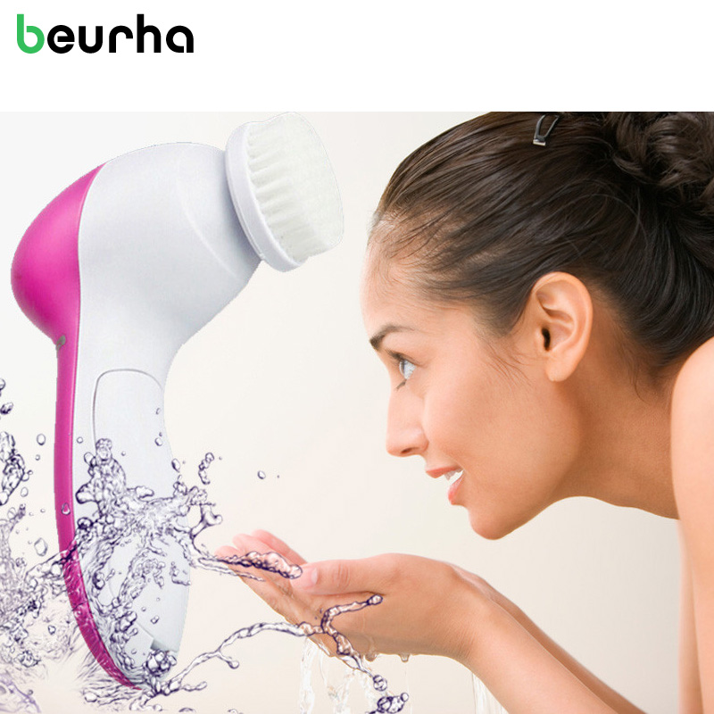 Electric Wash Face Machine Facial Pore Cleaner Body Cleaning Massage Mini Skin Beauty Massager Brush