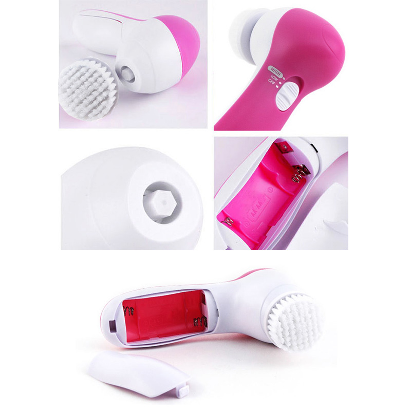Electric Wash Face Machine Facial Pore Cleaner Body Cleaning Massage Mini Skin Beauty Massager Brush
