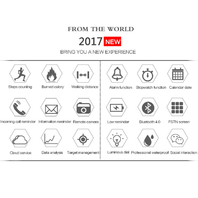 EX18 Sport Smart Watch Waterproof IP68 Passometer Swimming Smartwatch Bluetooth Watch IOS Android