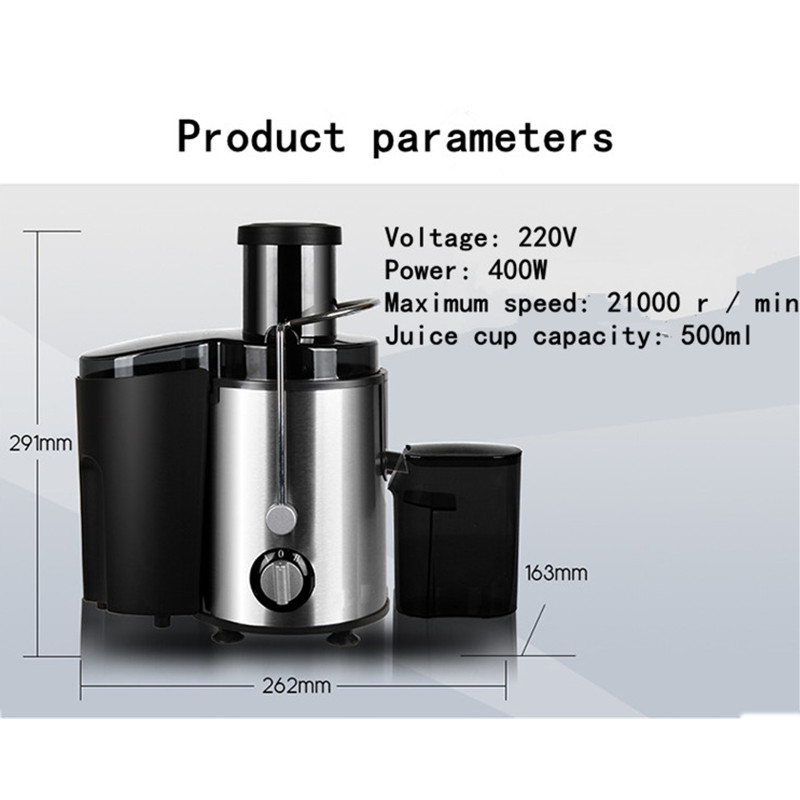 New Stainless Steel Automatic Shake Slow Juicer Fruit Juice Extractor Machine Blender Squeezer