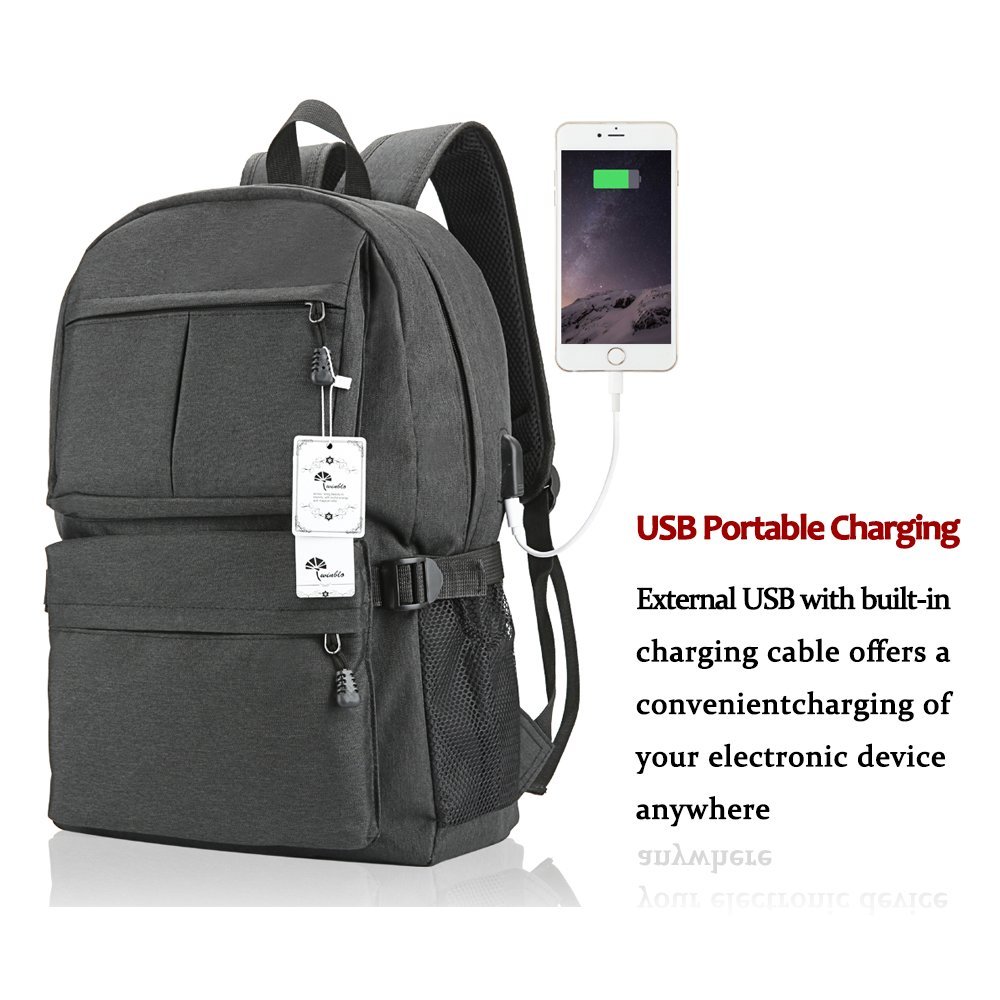 Fashion Laptop Backpack Bag,Backpack with USB Charging Port Travel Backpack for Men Up to 15.6 Inch