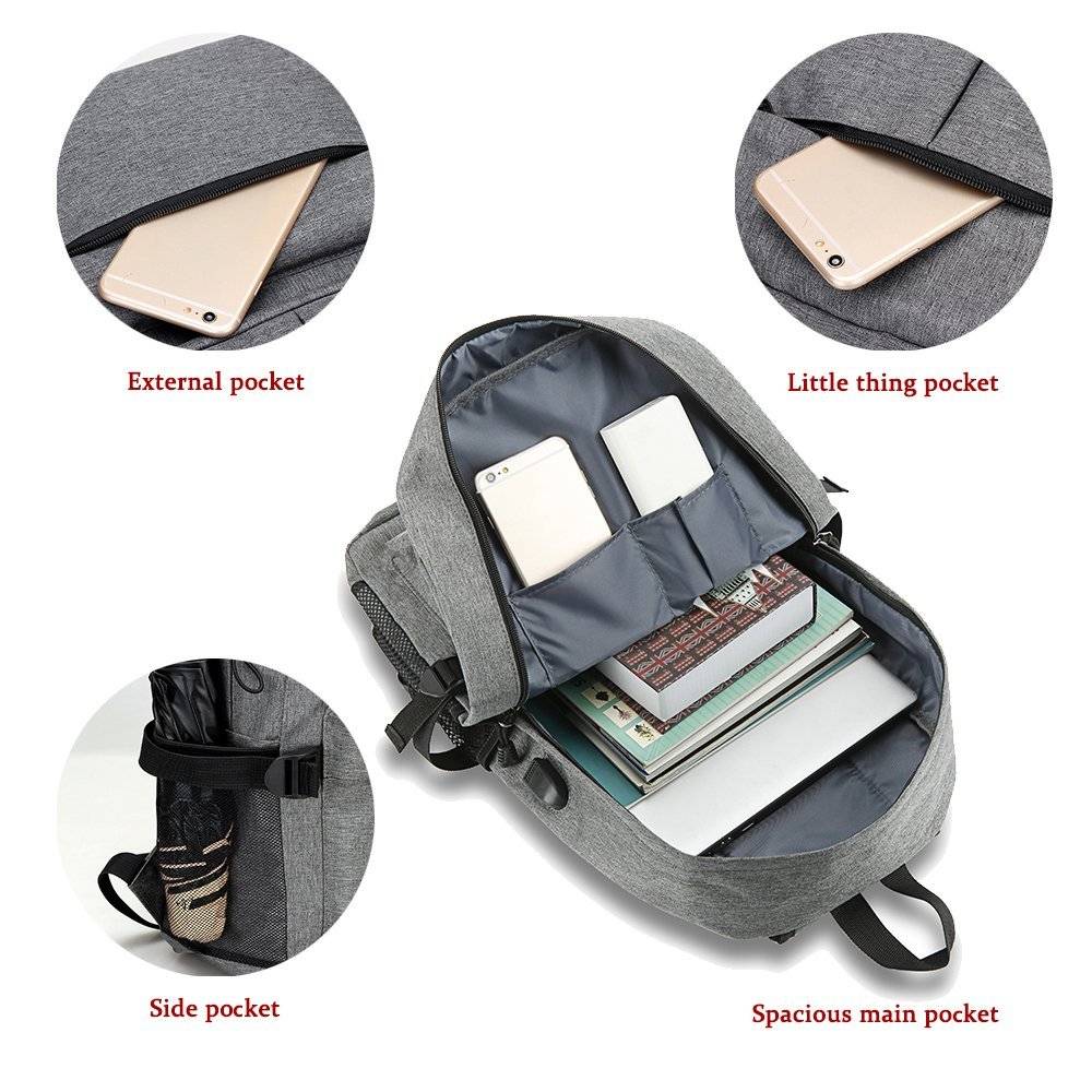 Fashion Laptop Backpack Bag,Backpack with USB Charging Port Travel Backpack for Men Up to 15.6 Inch