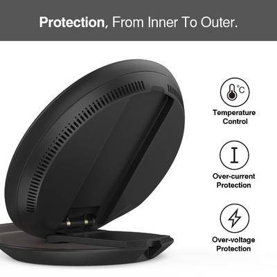 Fast Charger Wireless Foldable Charging Pad  Stand for Galaxy Note 5/S6/S6 Edge/ S7/S8/iPhone X/8