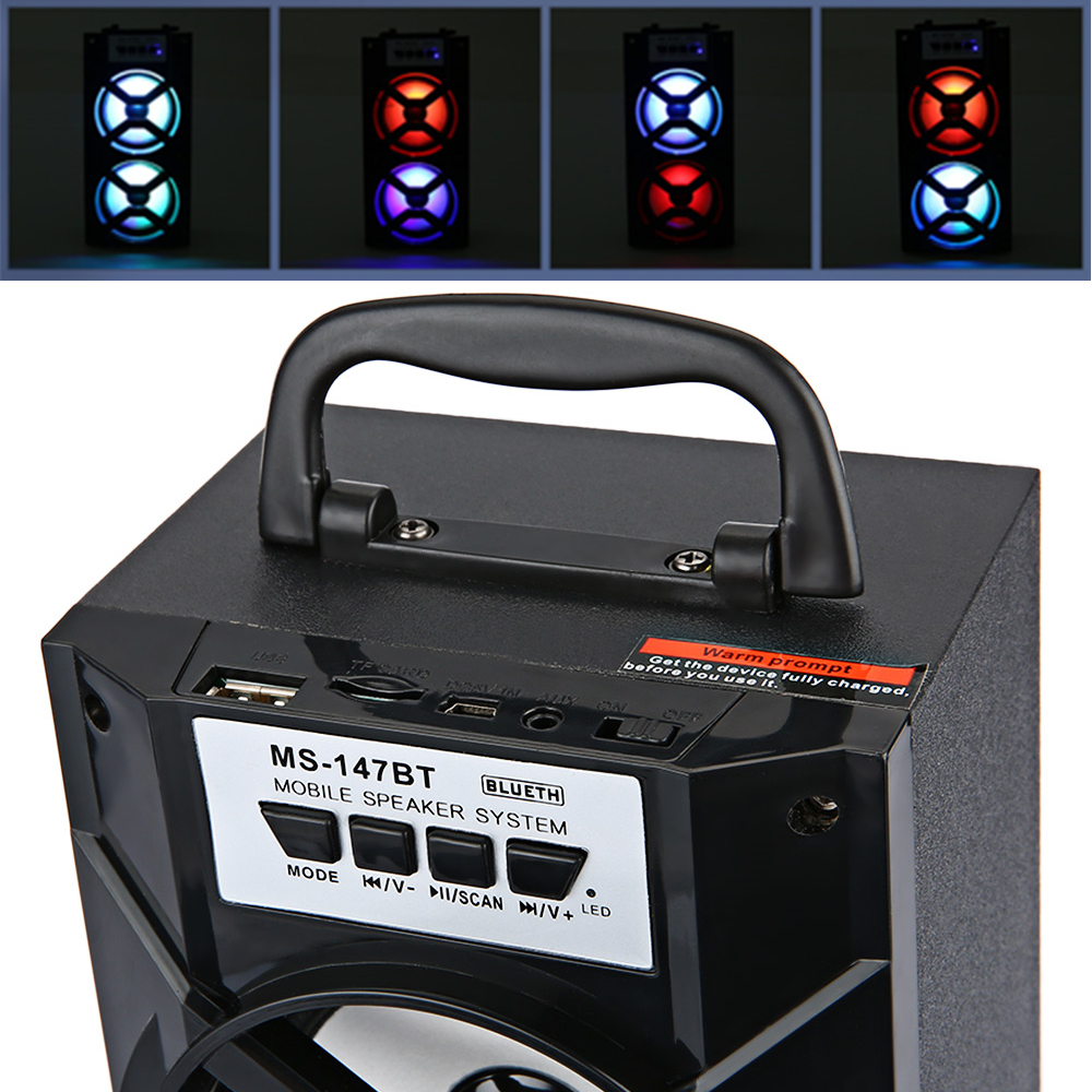 Ms-147Bt Portable LED Light Outdoor Bluetooth Wireless Super Bass Speaker