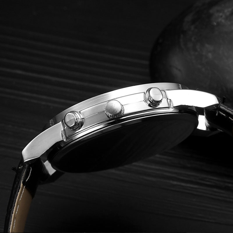 Hot Luxury Fashion Leather Mens Analog Watches Men's Watch Male Quartz Clock Business Watch