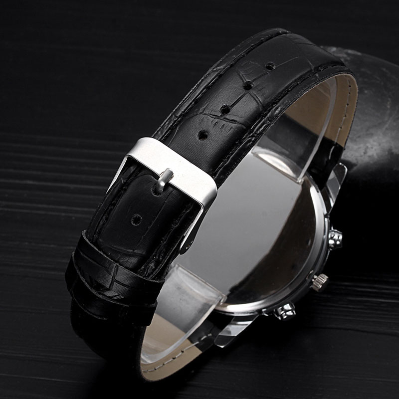 Hot Luxury Fashion Leather Mens Analog Watches Men's Watch Male Quartz Clock Business Watch