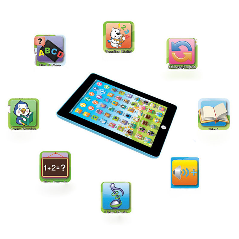 Toy Tablet English chinese Computer Laptop  Kids Early Learning Education Electronic Early Machine