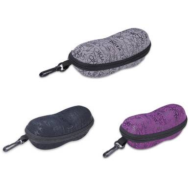 Colourful Letters Cover Portable Sunglasses Hard Spectacle Box Zipper Eyeglasses Case With Belt Clip