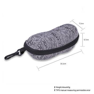 Colourful Letters Cover Portable Sunglasses Hard Spectacle Box Zipper Eyeglasses Case With Belt Clip