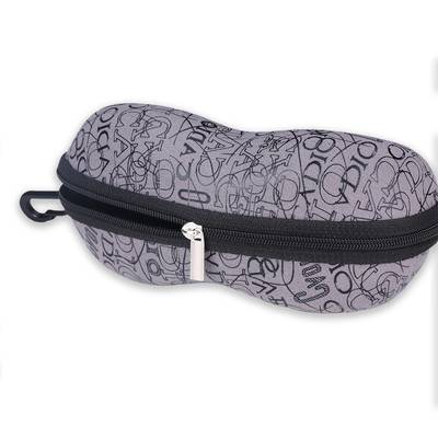 Colourful Letters Cover Portable Sunglasses Hard Spectacle Box Zipper Eyeglasses Case With Belt Clip
