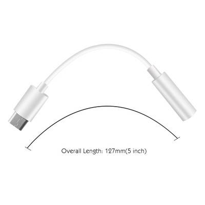 2 Pack USB 3.1 Type C Male (USB-C) to 3.5mm Female Audio Adapter Earphone Extender