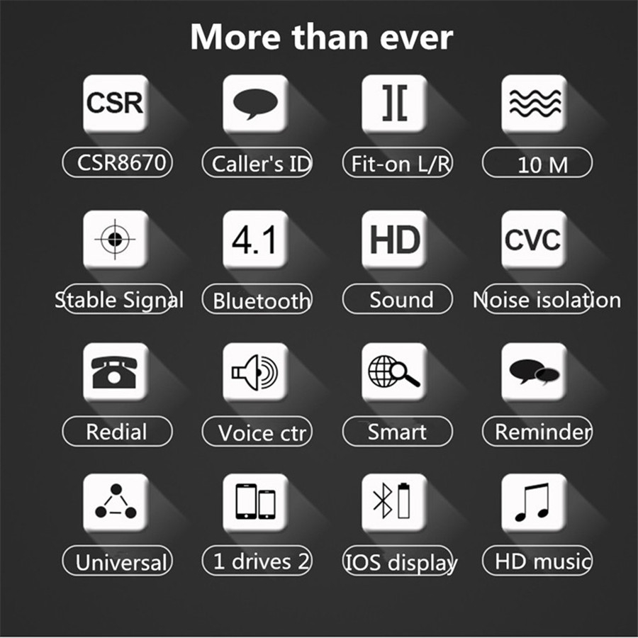 Mobile phone wireless Bluetooth Hanging Earphones Business stereo Bluetooth Earphones