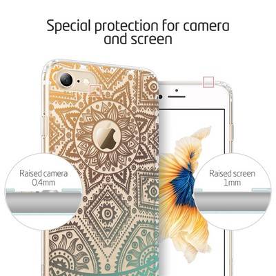 iPhone X 8 7s plus 6s plus Case Mandala Designer Flowers Thin Cute Design for iPhone
