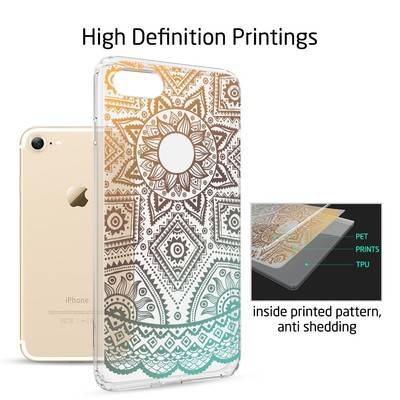 iPhone X 8 7s plus 6s plus Case Mandala Designer Flowers Thin Cute Design for iPhone