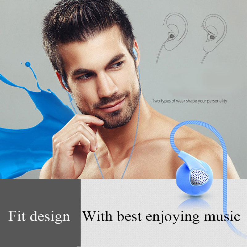 Colorfu Audio Sport-Fi Earphones Noise Isolating In-Ear candy DJ earbuds Wire Headset with mic