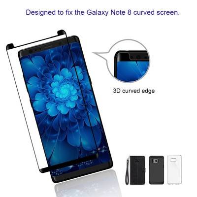 Galaxy Note 8 Screen Protector 9H Hardness 3D Curved Full Coverage Tempered Glass Screen Protector