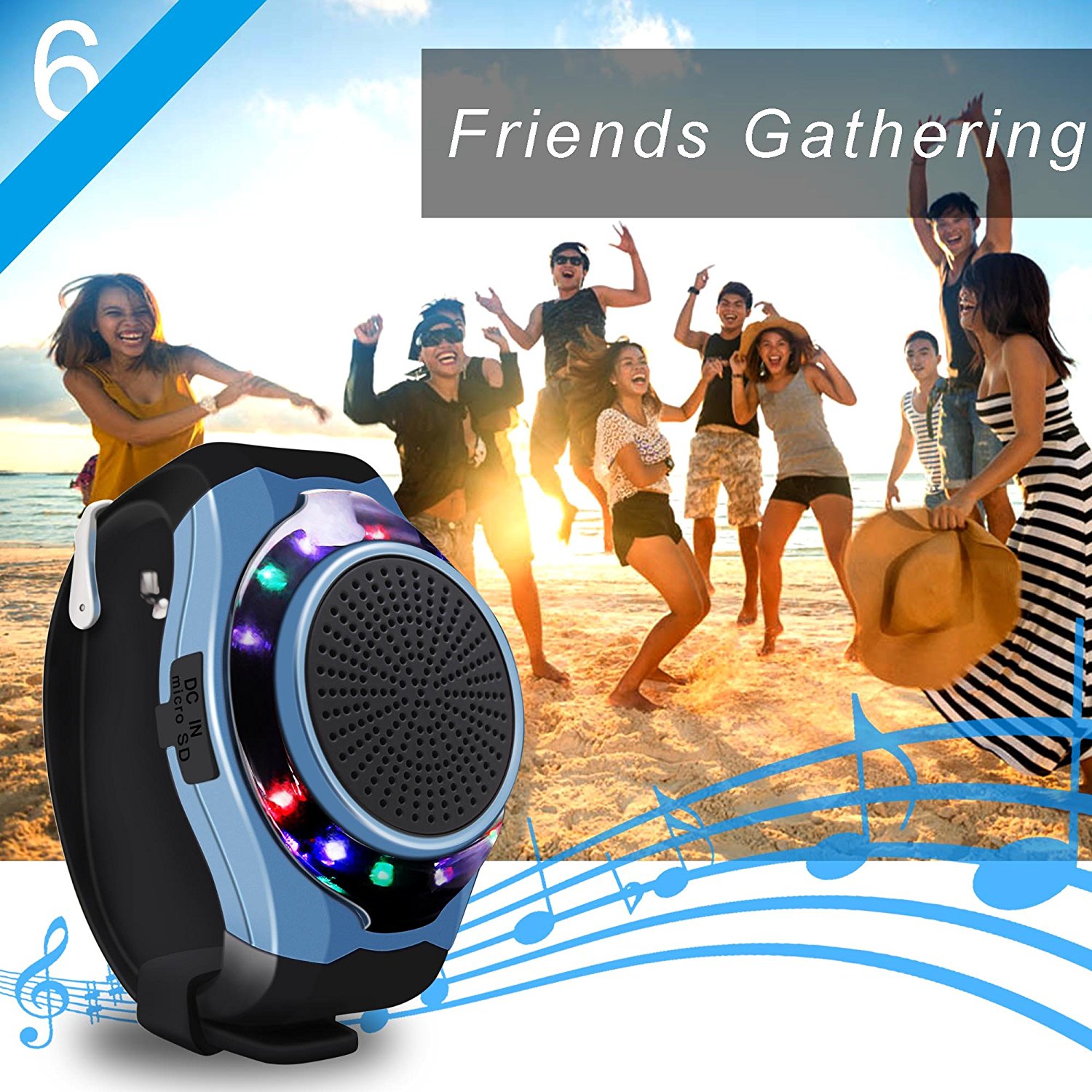 Upgrade Fashion Portable Wireless Bluetooth Speaker Watch,fitness tracker Bracelet