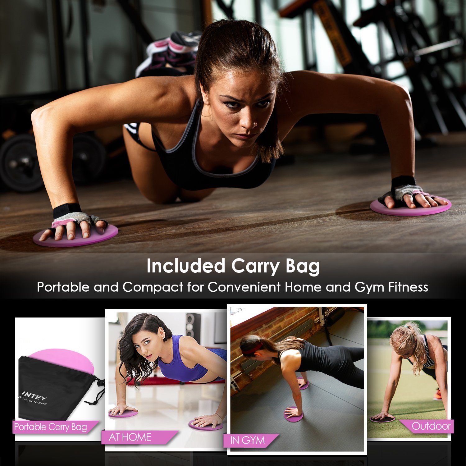 Fitness tracker Gliding Discs Core Exercise Sliders - Core Sliders for A Full Body Workout, Set of 2