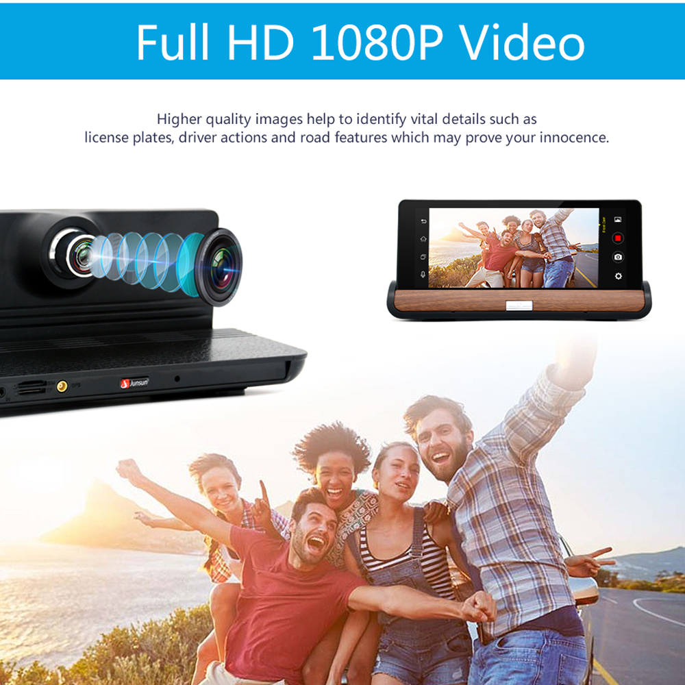 7 inch Car DVR GPS Navigation Android 5.0 Bluetooth wifi Automobile with Rear view camera Navigators