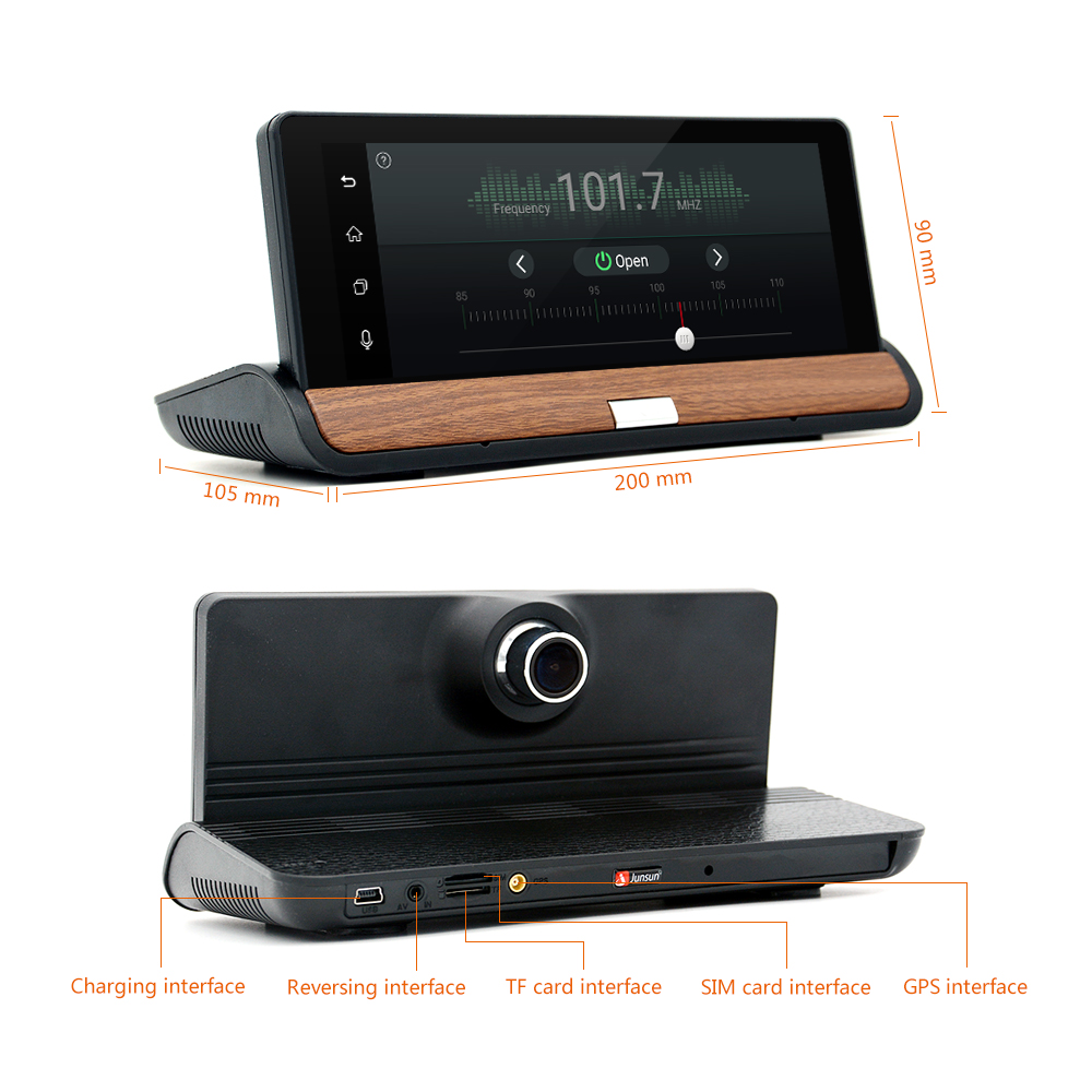 7 inch Car DVR GPS Navigation Android 5.0 Bluetooth wifi Automobile with Rear view camera Navigators