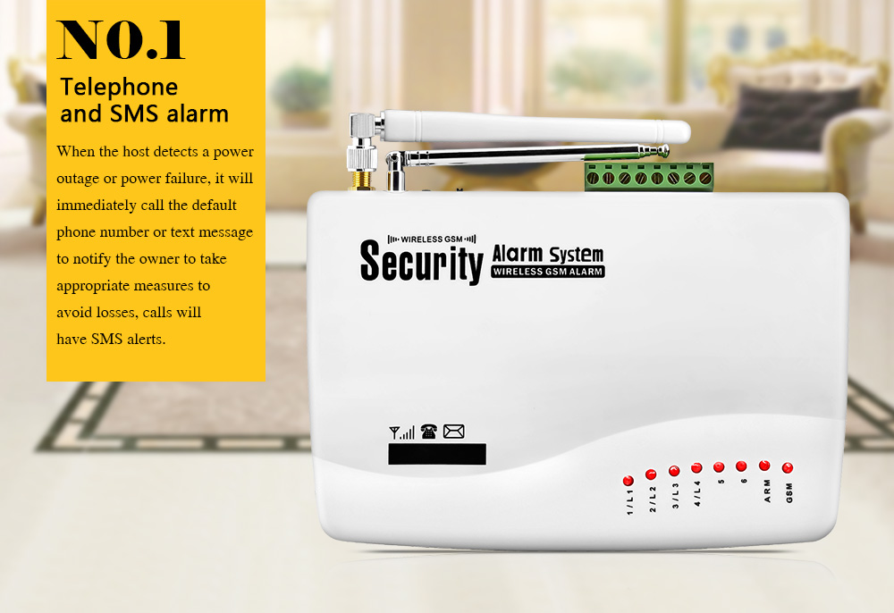 Door Windows Alarm Sensor Wireless GSM Alarm System For Home Security Alarm System
