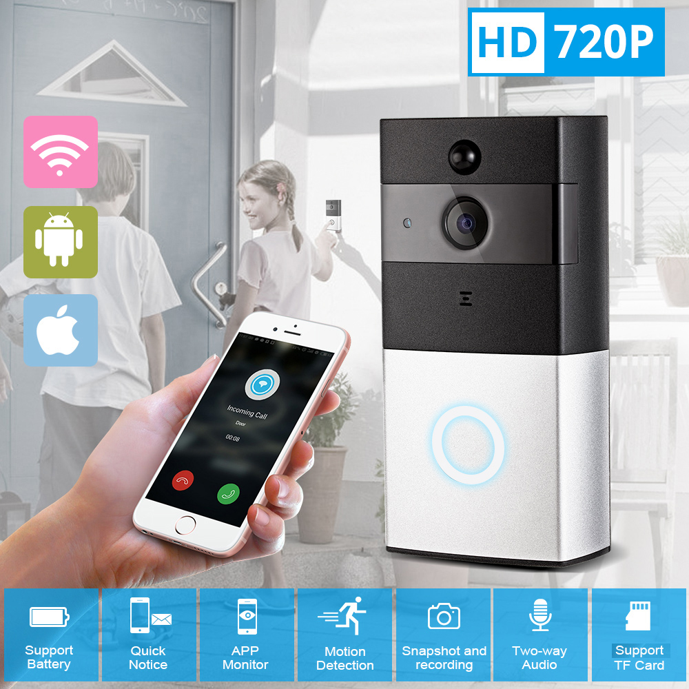 Wifi Video Intercom Doorbell 720P HD Wifi Security Camera and Night Version Smart Wireless Doorbell