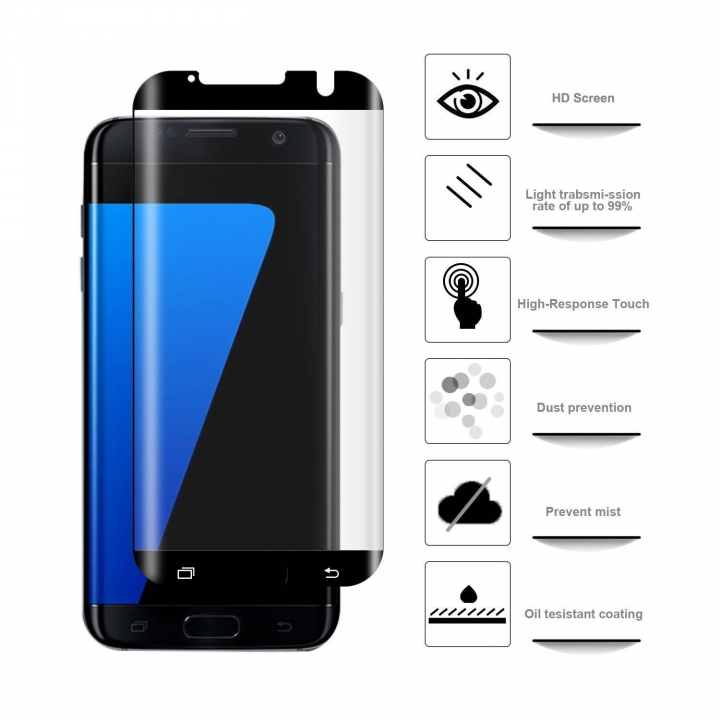 Samsung Galaxy S7 Edge Screen Protector, 9H HD 3D Curved Tempered Glass Screen Protector