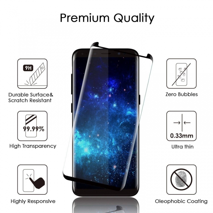 Samsung Galaxy S8 / S8 Plus Tempered Glass Screen Protector, Hartser 9H Hardness, [Case Friendly]
