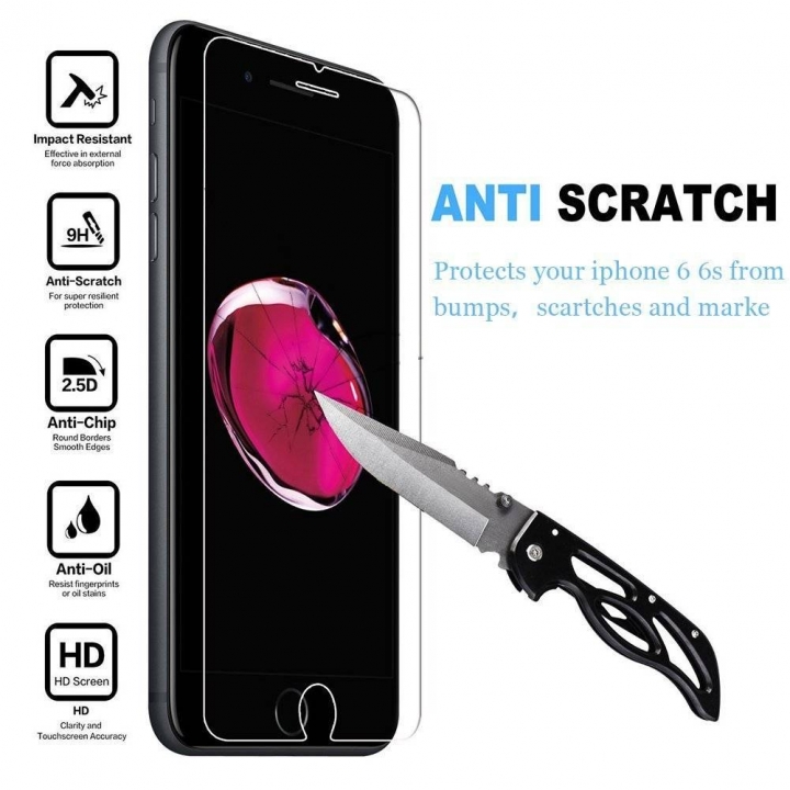 iPhone 7/7 plus/6s/6s plus/6/6 plus/5/5se/5s Tempered Glass Screen Protector 9H Hardness