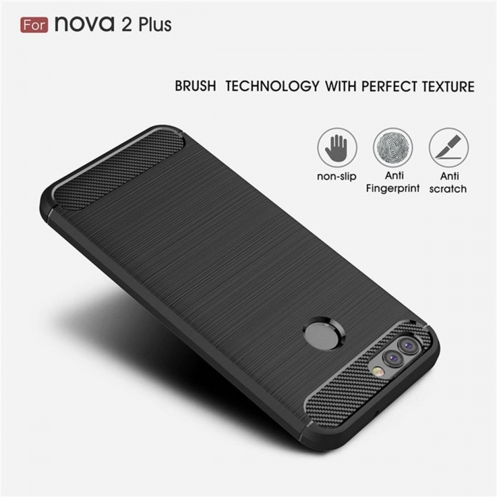 Huawei Honor 5X/6X/7X/5C/8/9/ Nova Case, Soft Silicon Case with Carbon Fiber Design Protection Cover