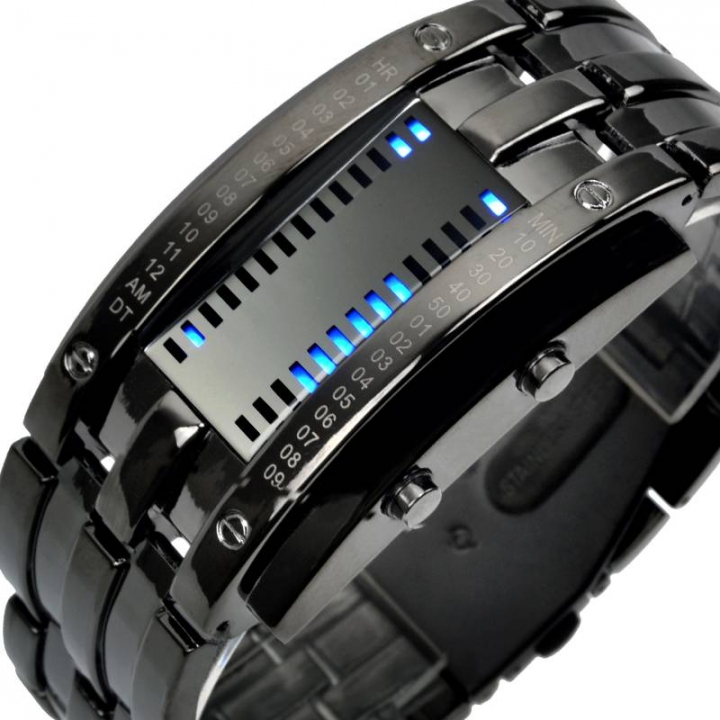 Fashion Creative Watches Men Luxury Brand Digital LED Display Waterproof Lover&apos;s Wristwatches