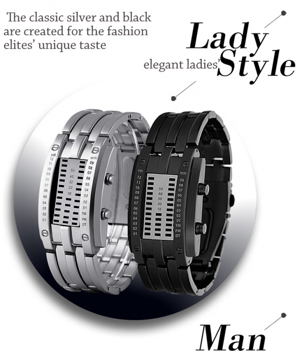 Fashion Creative Watches Men Luxury Brand Digital LED Display Waterproof Lover&apos;s Wristwatches