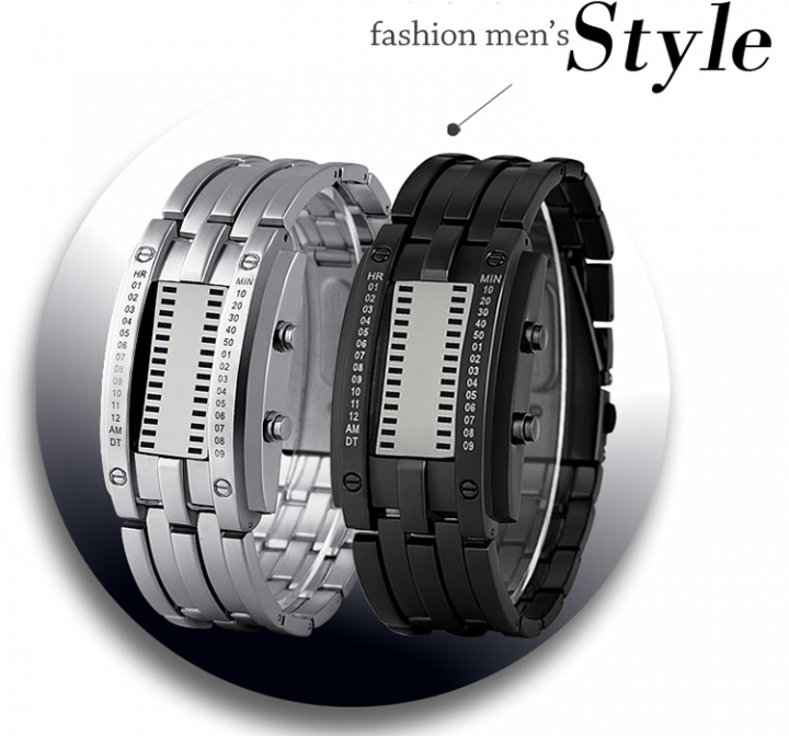 Fashion Creative Watches Men Luxury Brand Digital LED Display Waterproof Lover&apos;s Wristwatches