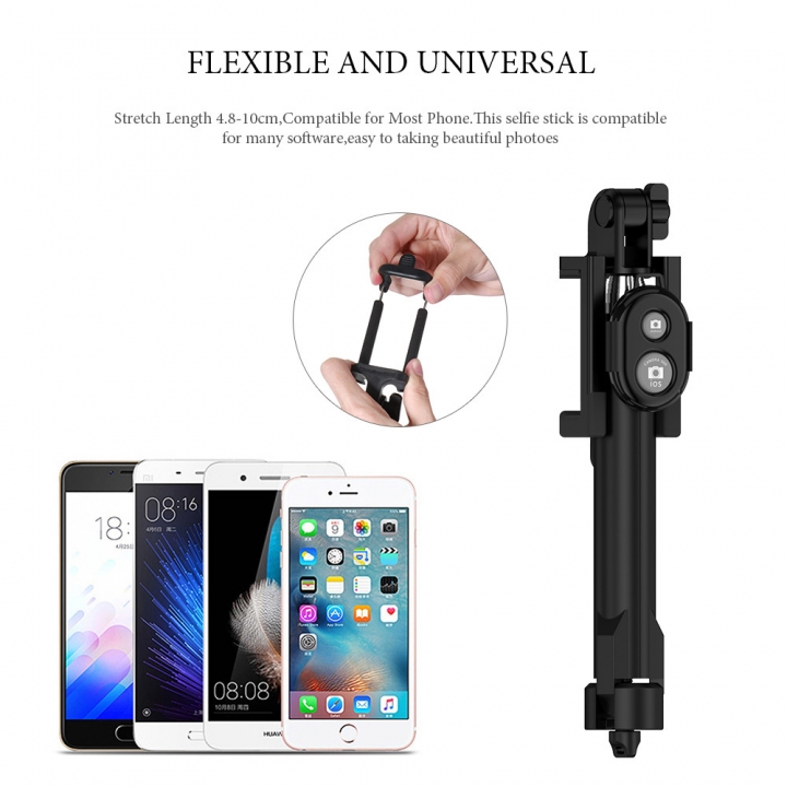 Mini Foldable Selfie Stick Self Bluetooth Selfie Stick+Tripod+Bluetooth Shutter Remote Controller