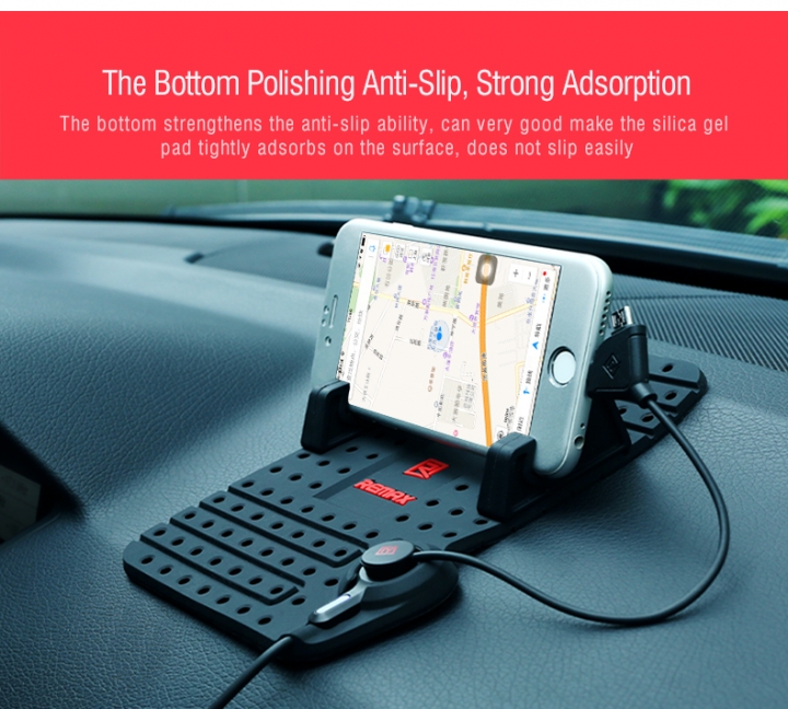 Car Phone Holder Adjustable Mount GPS charging Car Dashboard Bracket With Magnetic USB Data cable