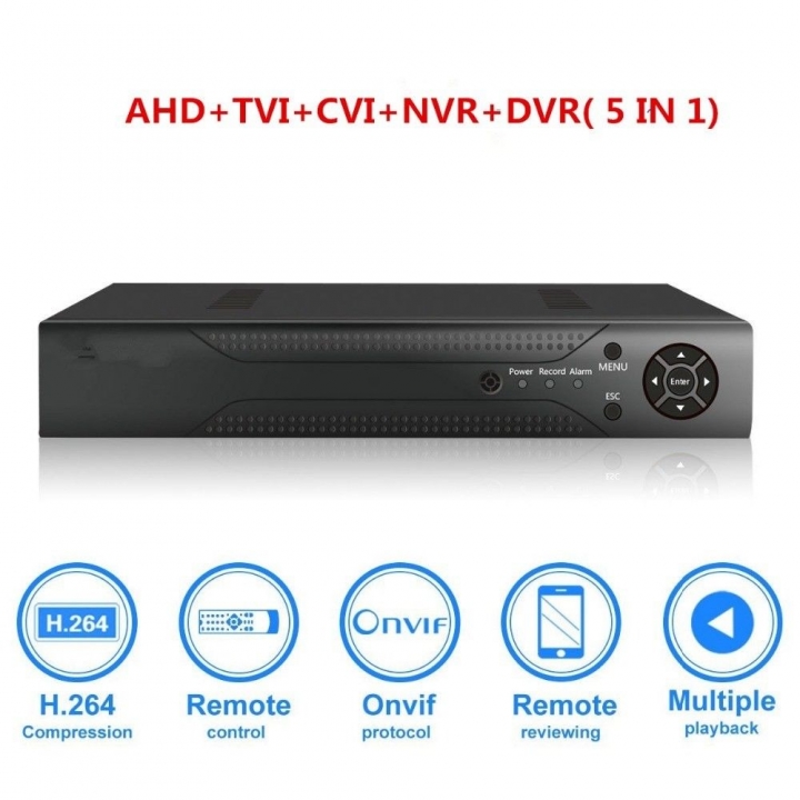 8CH 1080N CCTV DVR Hybrid 5-in-1 H.264 Video Record DVR NVR AHD TVI CVI Analog