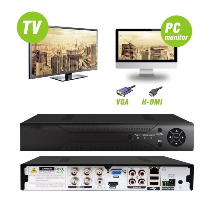 8CH 1080N CCTV DVR Hybrid 5-in-1 H.264 Video Record DVR NVR AHD TVI CVI Analog