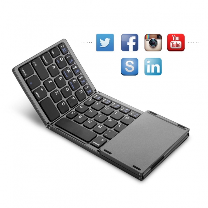 Portable Folding Bluetooth Wireless Keyboard Touchpad for IOS/Android/Windows ipad Tablet Keyboard