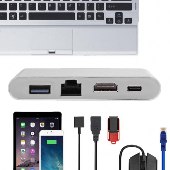 USB Type C to HDMI Adapter for New MacBook/MaBook Pro,Samsung S8 Plus,USB-C to HDMI Hub,USB 3.0 Port