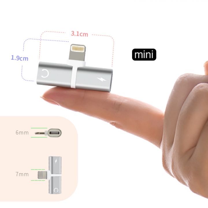Audio Adapter For iPhone 7 8Plus X Charging/Audio 2 in 1 Charger Cable Adapter For Lightning Jack