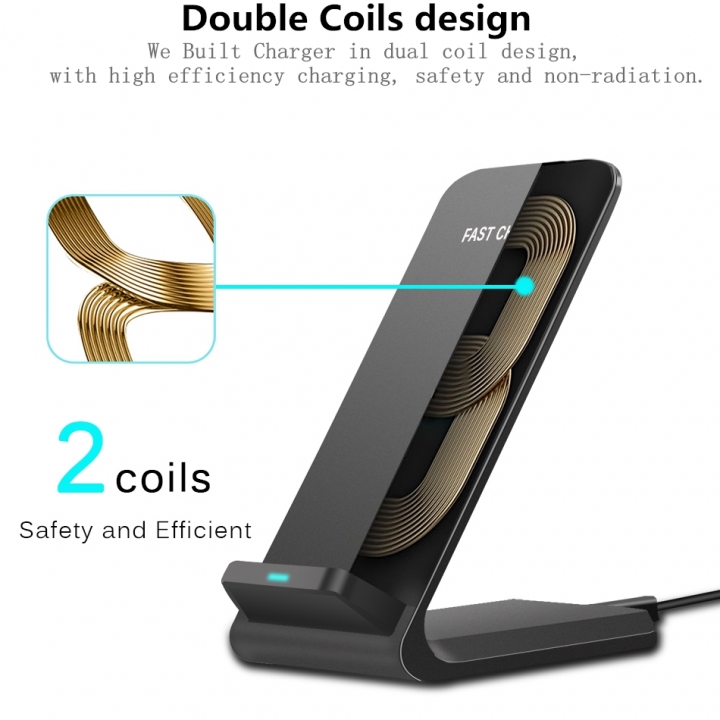For Samsung S9 S8 mix2s iPhone X 8 Qi Wireless Charger Fast Charging Holder  Phone Fast Charger