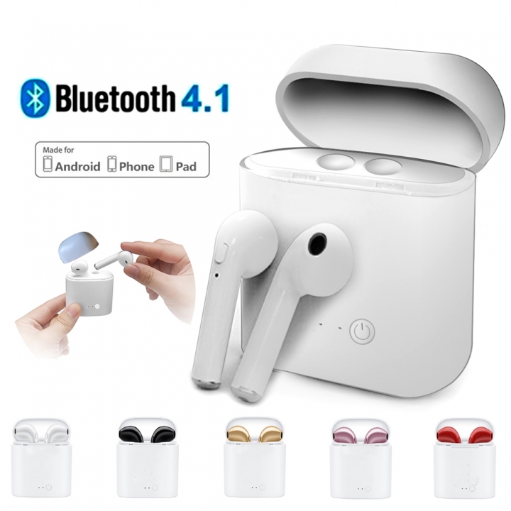 1 Pair Wireless Bluetooth Earphones In-Ear Music Earbuds Set Stereo Headset for iphone/Android Phone