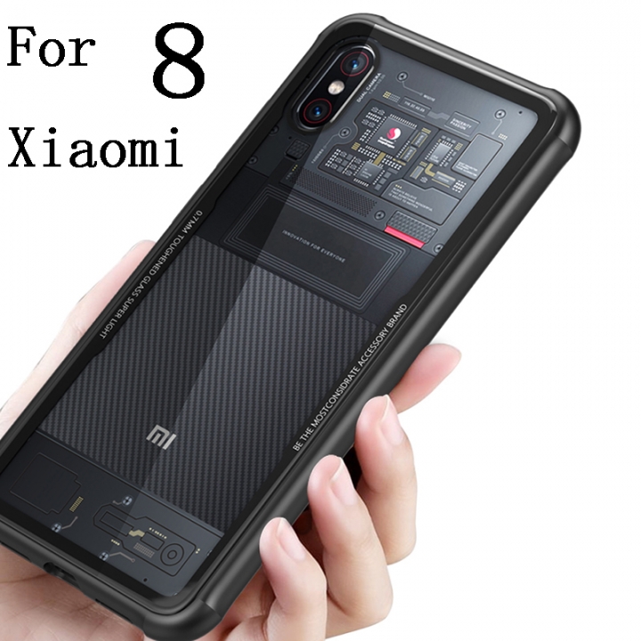 Tempered Glass Phone Case for Xiaomi Mi 8 Explorer Protective Mobile Phone Cover Cases for Xiaomi 8