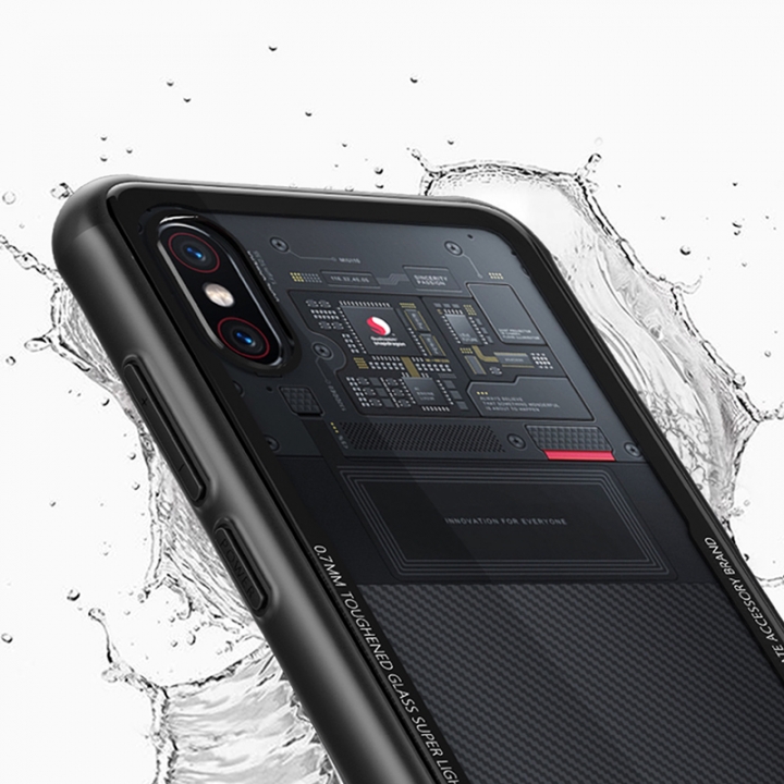 Tempered Glass Phone Case for Xiaomi Mi 8 Explorer Protective Mobile Phone Cover Cases for Xiaomi 8