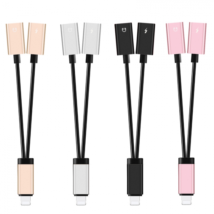 For Lightning Earphone Jack Lightning Charger Adapter Audio Charger for iPhone 7 7 Plus