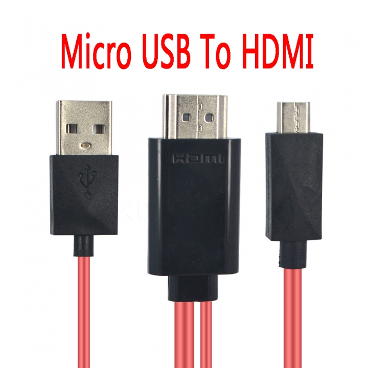 High Speed Micro USB to HDMI HDTV Adapter 2M Cable Audio Cables For Phone For Mobile Phone