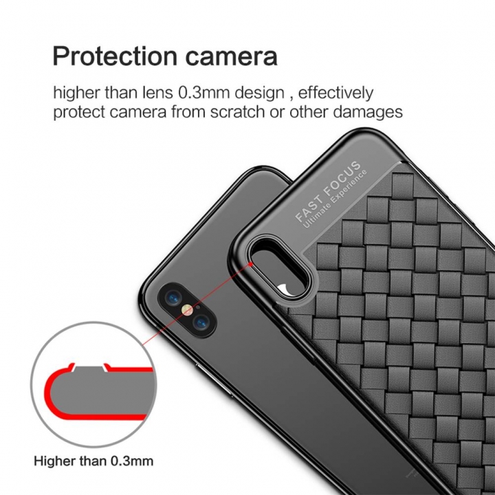 Soft Silicone Case For iPhone X 7 Luxury Phone Case For iPhone 7 8 6 6S Plus Grid Weaving Cover