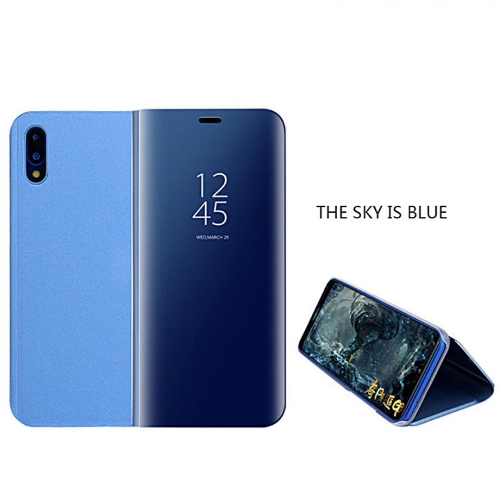 Mirror View Smart Case For Huawei P20 Pro Leather Stand Flip Case For Mate 10 Honor 9 Lite Cover