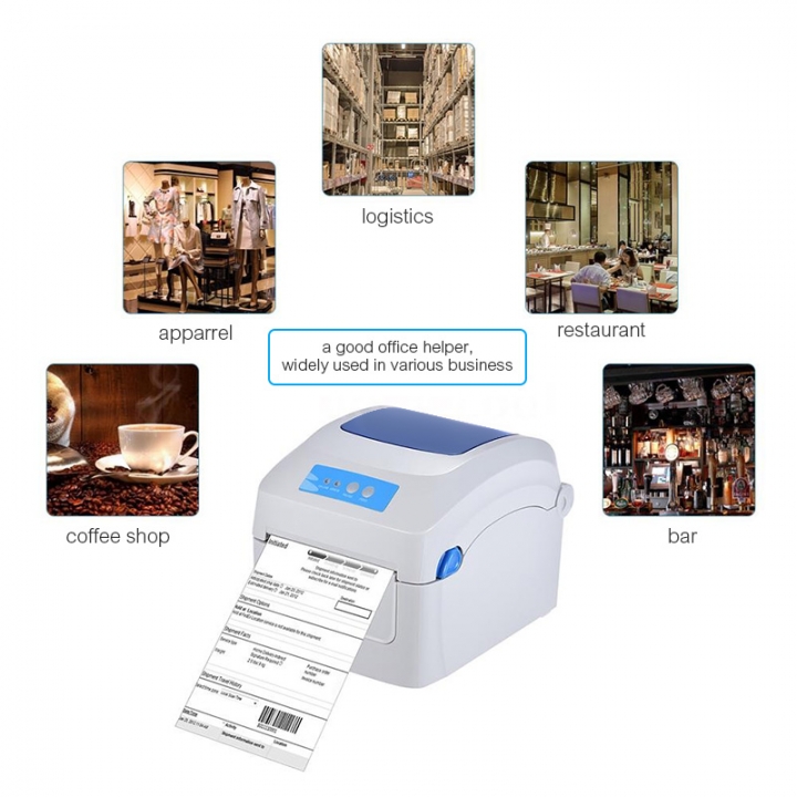 Barcode printer clothing label Support 108mm Width printing electronic by thermal bar code printer